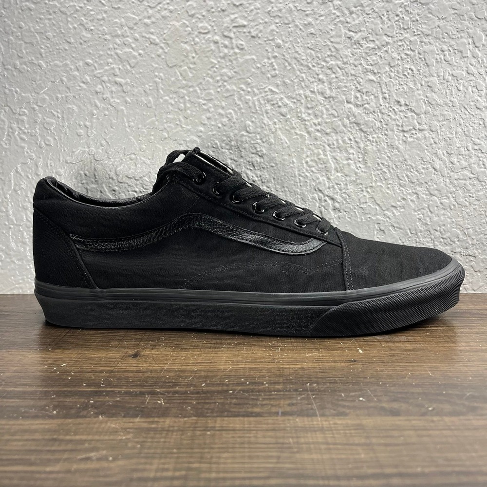 Vans Old Skool Triple Black Men's Black Shoes - Men's Size 14